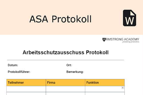 Arbeitsschutzausschuss (ASA) Protokoll
